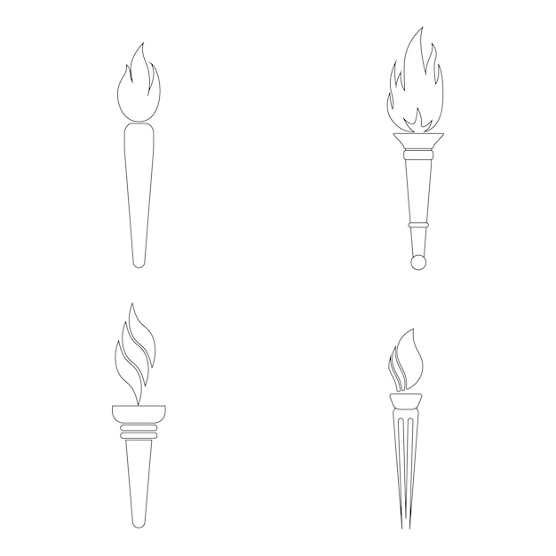 Torch icon vector