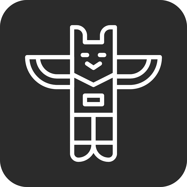 Totem vector icon illustration of Wild West iconset