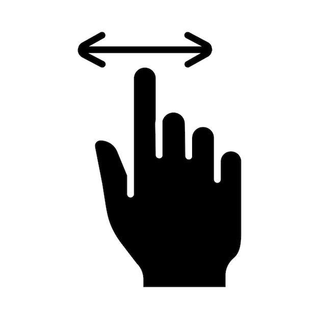 touch pad icon index finger doubleclick decrease increase turn rotation approximation press scrolling click arrow sensor turn zoom in move response time x2