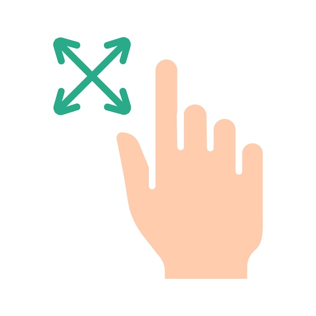 touch pad icon index finger doubleclick decrease increase turn rotation approximation press scrolling click arrow sensor turn zoom in move response time x2