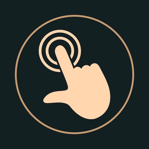 Touch screen trendy icon reasoned abstract vector illustration colorful artwork beautiful design