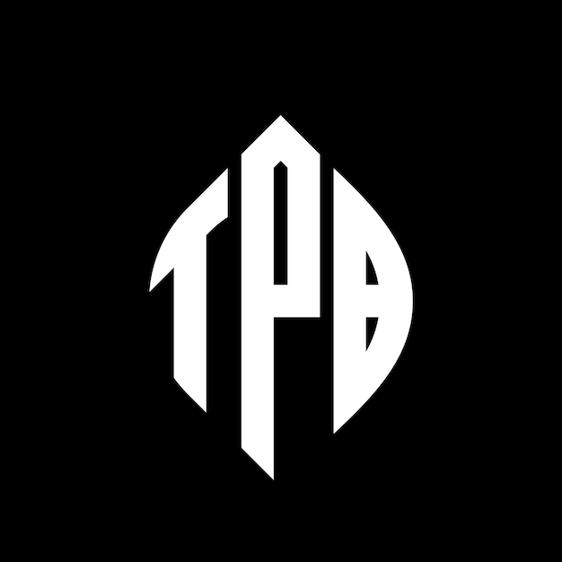 TPB circle letter logo design with circle and ellipse shape TPB ellipse letters with typographic style The three initials form a circle logo TPB Circle Emblem Abstract Monogram Letter Mark Vector