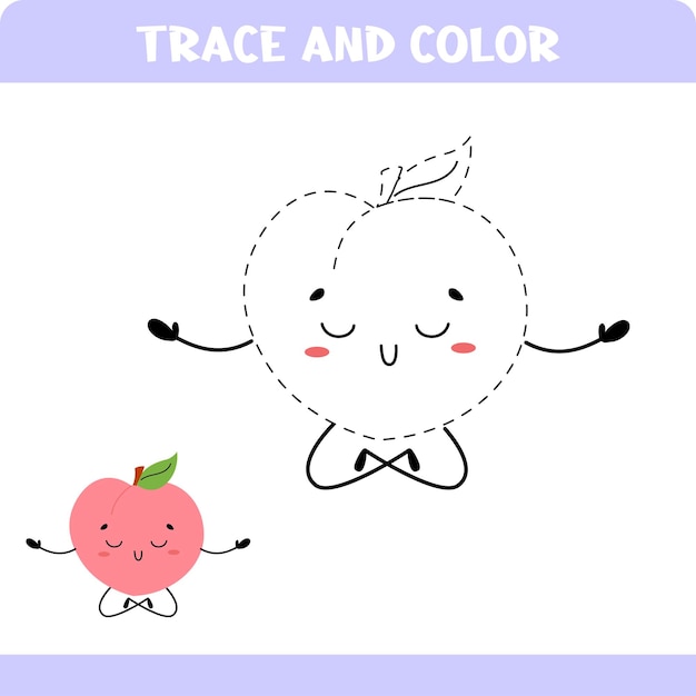 trace and color peach