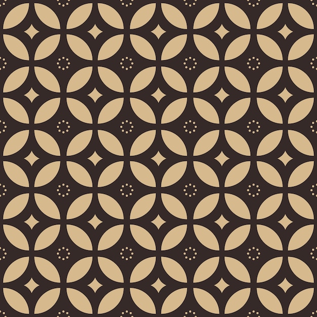 Traditional batik seamless pattern background wallpaper in geometric shape style