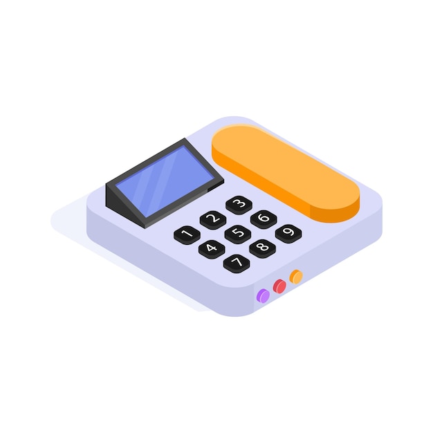 Traditional telephone with a keypad for fixedline communication