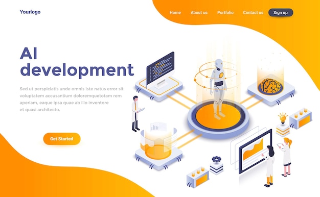 Trang đích isometric phát triển AI