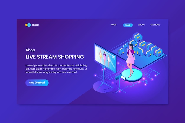 Trang đích Khái niệm Đẳng hướng Mua sắm Livestream