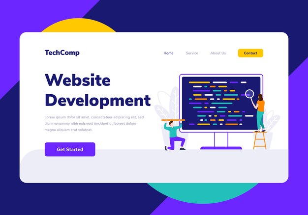 Trang đích Phát triển con người Lập trình trang web Minh họa