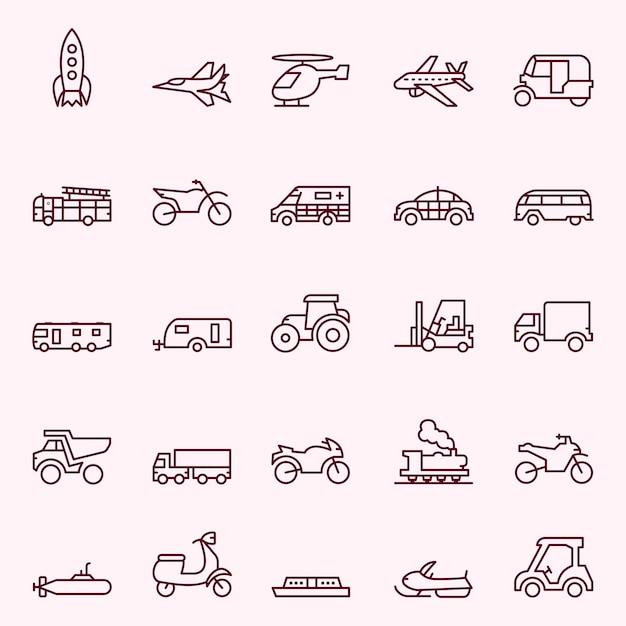 TRANSPORTATION ICONS