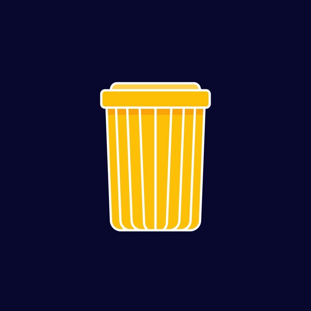 Trash bin icon vector art