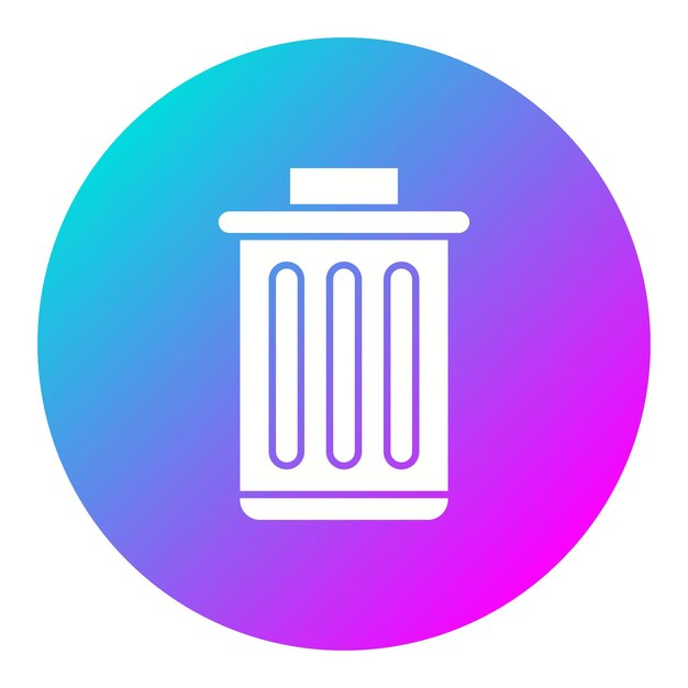 trash bin vector icon can be used for hygiene routine iconset