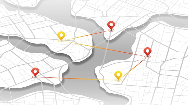Travel concept geolocation and abstract gps navigation online navigation map pointer place mark with