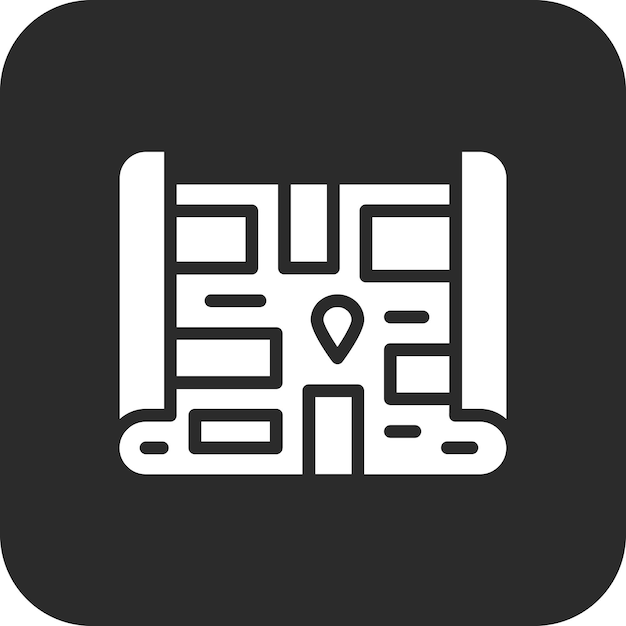 Treasure Map vector icon illustration of History iconset
