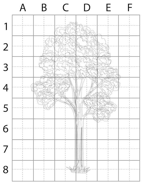 Tree Drawing Page, Learn to Draw Tree, How to Draw Trees, Tree Vector