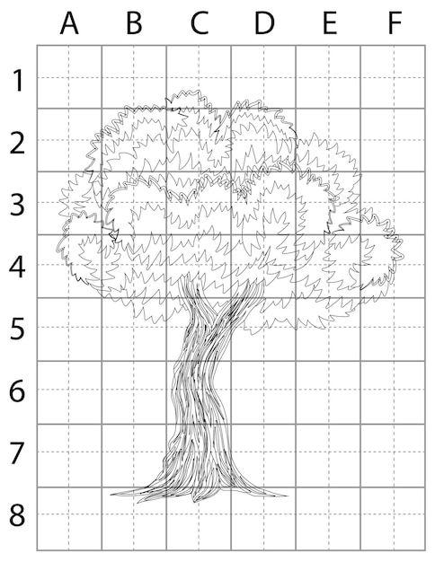 Tree Drawing Page, Learn to Draw Tree, How to Draw Trees, Tree Vector