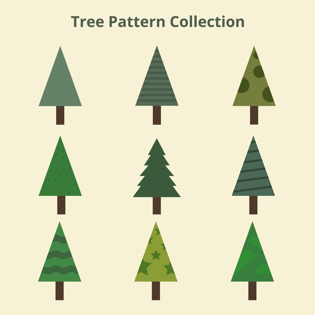 Tree Pattern Collection Triangle design