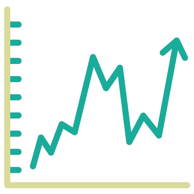 Trend Chart vector icon illustration of Infographics iconset