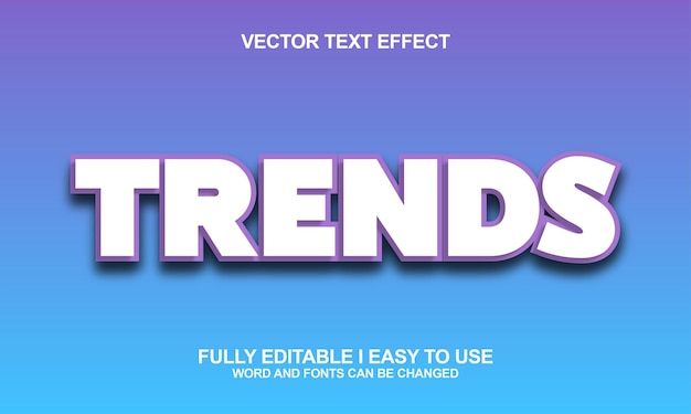 trend editable font vector text effects