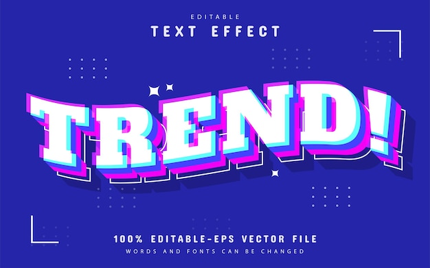 Trend modern 3d style text effect editable