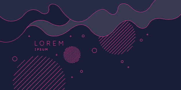 Trendy abstract art geometric background with flat minimalistic style Vector poster Template for social networks
