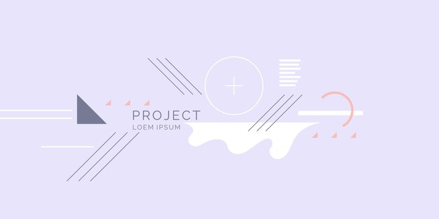 Trendy abstract background. Composition of amorphous forms and lines. Vector illustration