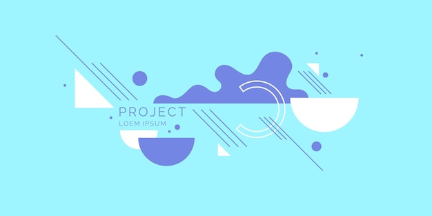 Trendy abstract background. Composition of amorphous forms and lines. Vector illustration