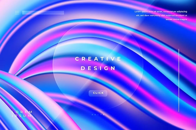 Trendy Abstract Design Template Background with 3D Linear Shape Flow Dynamic Gradient Composition