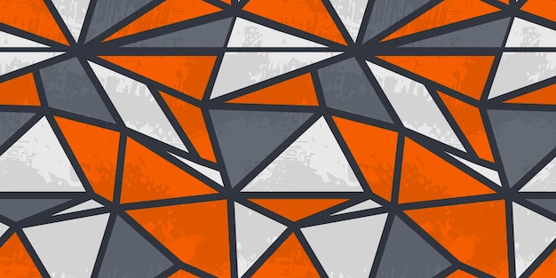 trendy and modern retro seamless pattern with triangles and grunge for print tshirts wallpaper