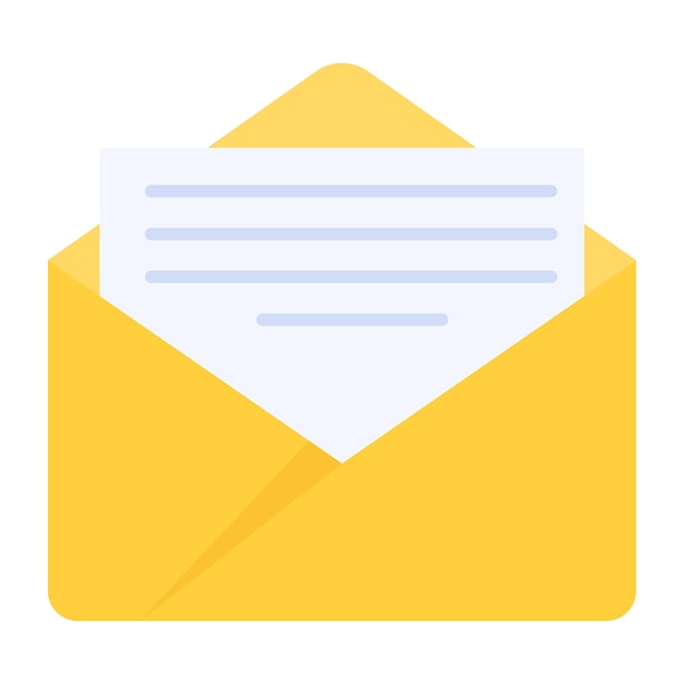 Trendy email flat icon design 