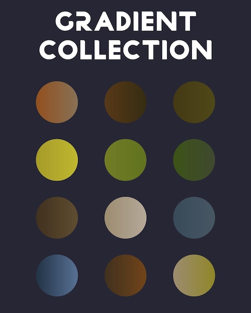 Trendy gradient palette 2023. Vector illustration