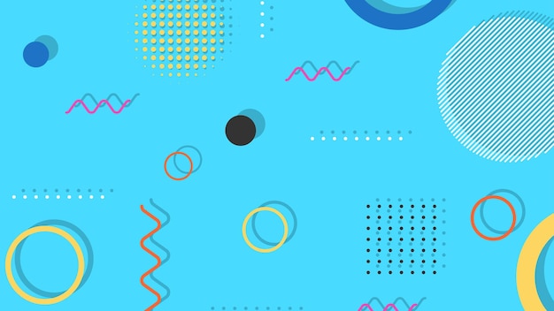 trendy modern abstract background with memphis elements