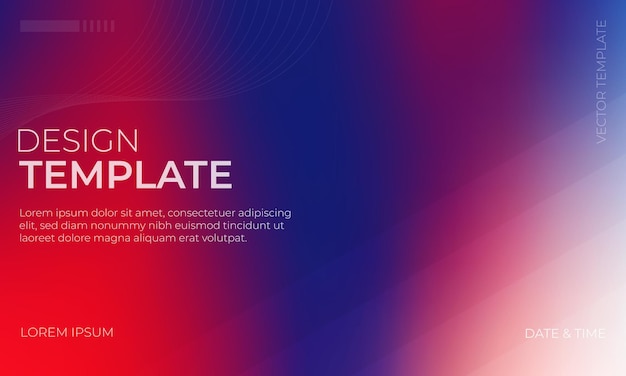 Trendy Vector Gradient Grainy Texture in Red Navy Blue and Indigo Hues