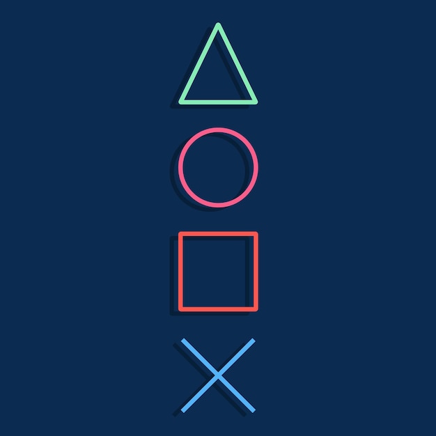 triangle, circle, square, cross background gaming