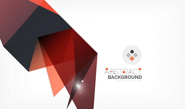 Triangle design business template with lights vector geometric professional minimal template