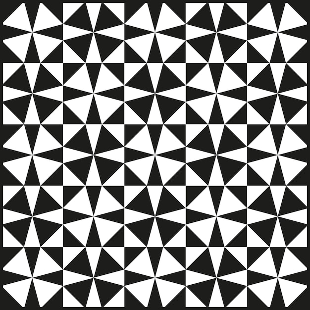 Triangle grid texture Black white contrast Geometric pattern backdrop Vector abstract design