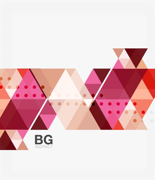 Triangle modern mosaic geometric template Vector template background for workflow layout diagram number options or web design
