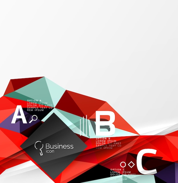 triangle mosaic vector abstract template vector abstract background for workflow layout diagram number options or web design