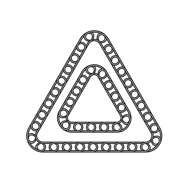 Triangle ring shape Circular geometry form Outline loop structure Vector minimal element