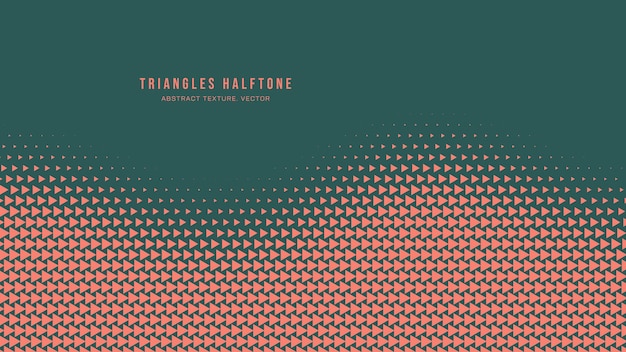 triangles half tone pattern wavy border vector orange green abstract background
