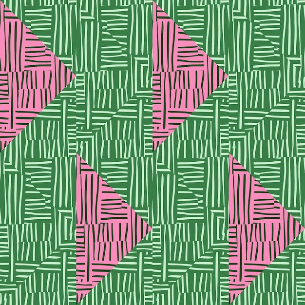 Tribal mosaic seamless pattern Abstract geometric ethnic tile Creative vintage ornament