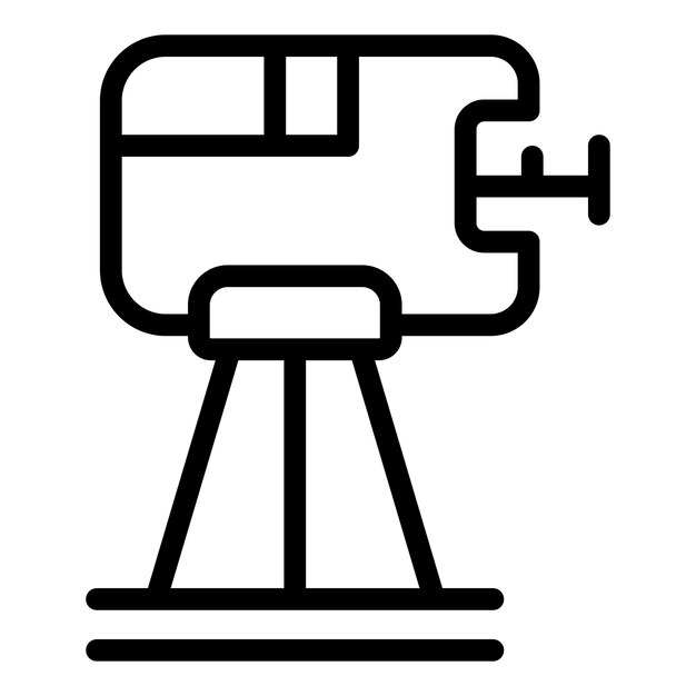 Tripod laser meter icon Outline Tripod laser meter vector icon for web design isolated on white background