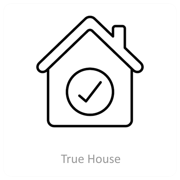 True House and home icon concept