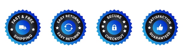 trust badges design  satisfactions guaranteed