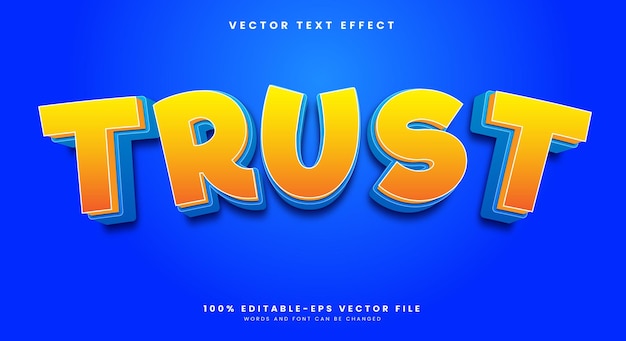 trust editable text effect template