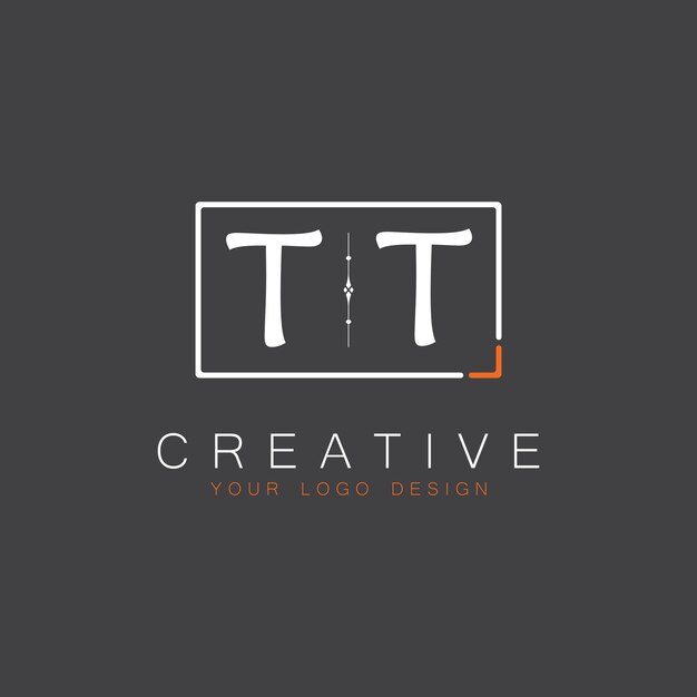 tt initial monogram logo for creative with square style design