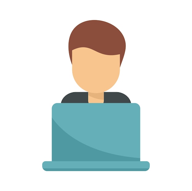 Tutor online icon Flat illustration of tutor online vector icon isolated on white background