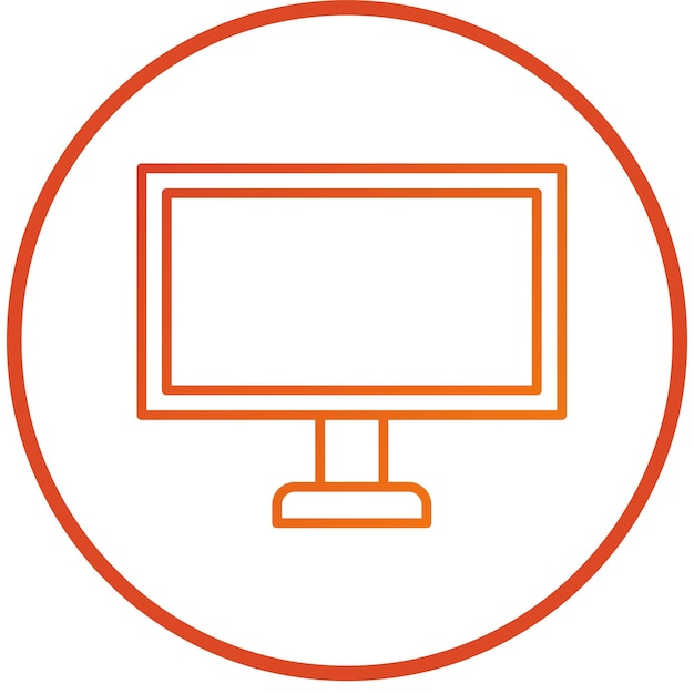 TV Screen Icon Style