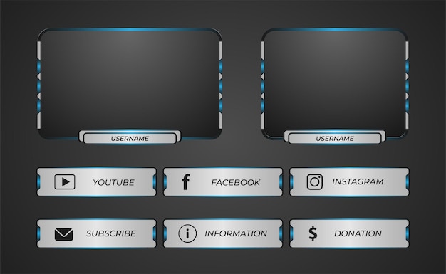 twitch game overlay with a modern style