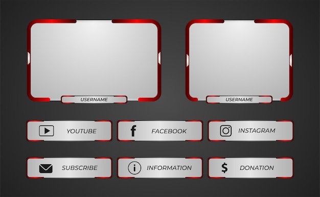twitch panels overlay for game streaming