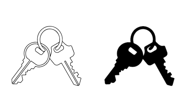 Two Keys Icon Set